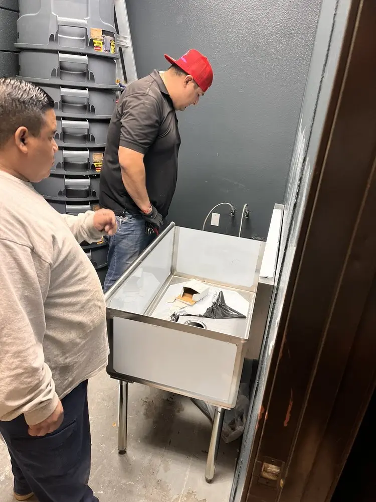 Commercial plumbing and sink installation in Florence